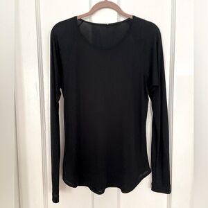 NWOT! Peter Cohen Semi-Sheer Designer Black Long Sleeve Casual/Dressy Top Large
